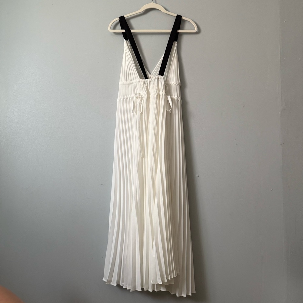 Proenza Schouler White Label Broomstick Pleated Tank Dress In Off White - Picture 6 of 11